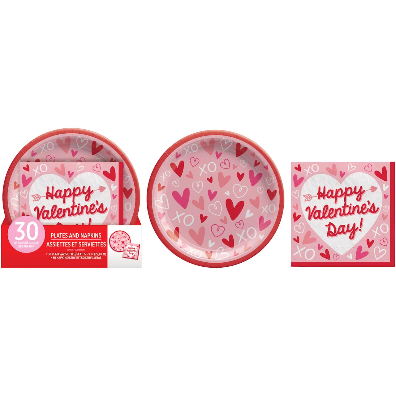Valentines Day Tableware Combo Pack, 60ct.